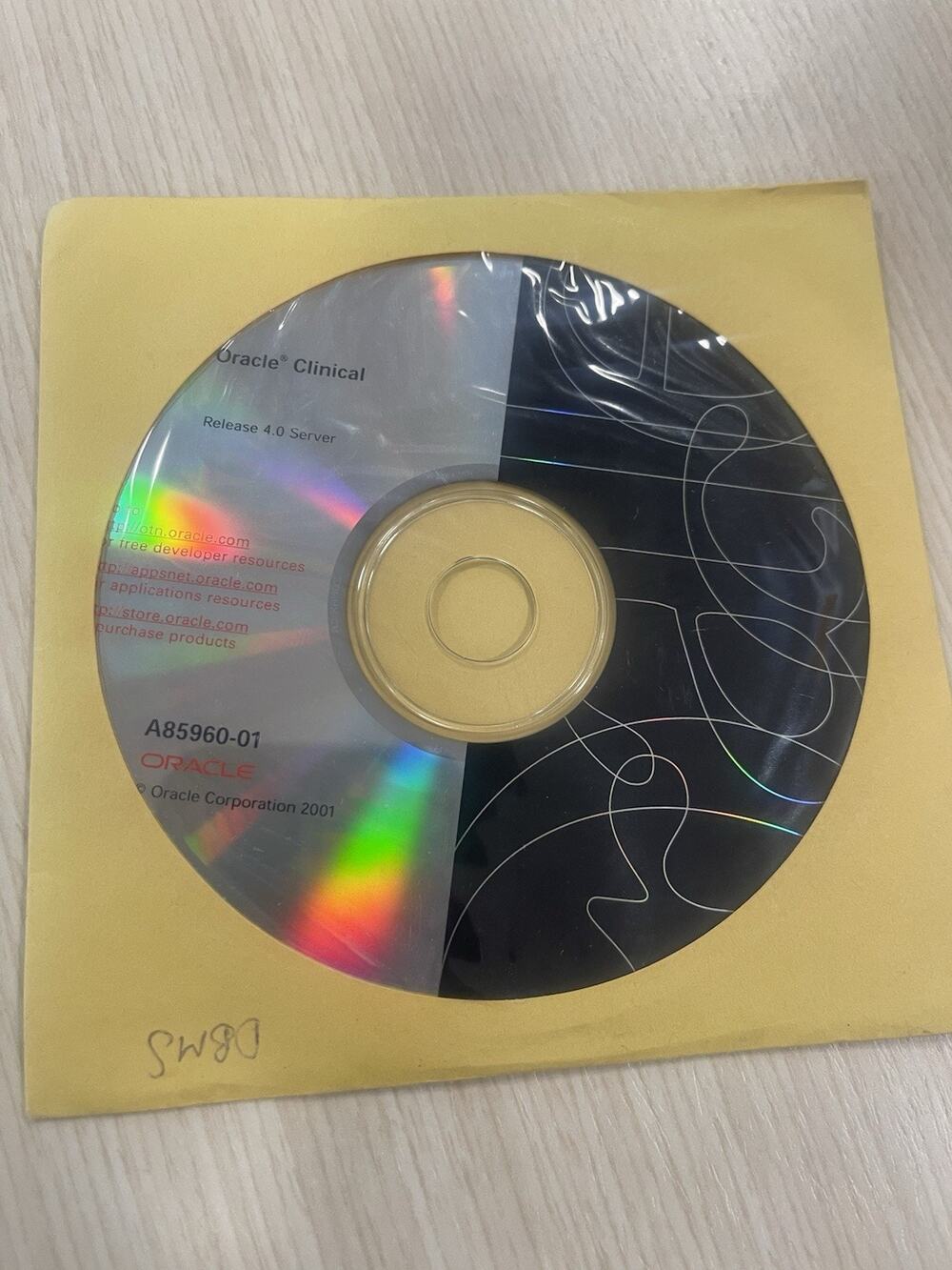 Oracle Clinical Release 4.0 Server CD A85960-01 Vintage 2001 DBMS Software